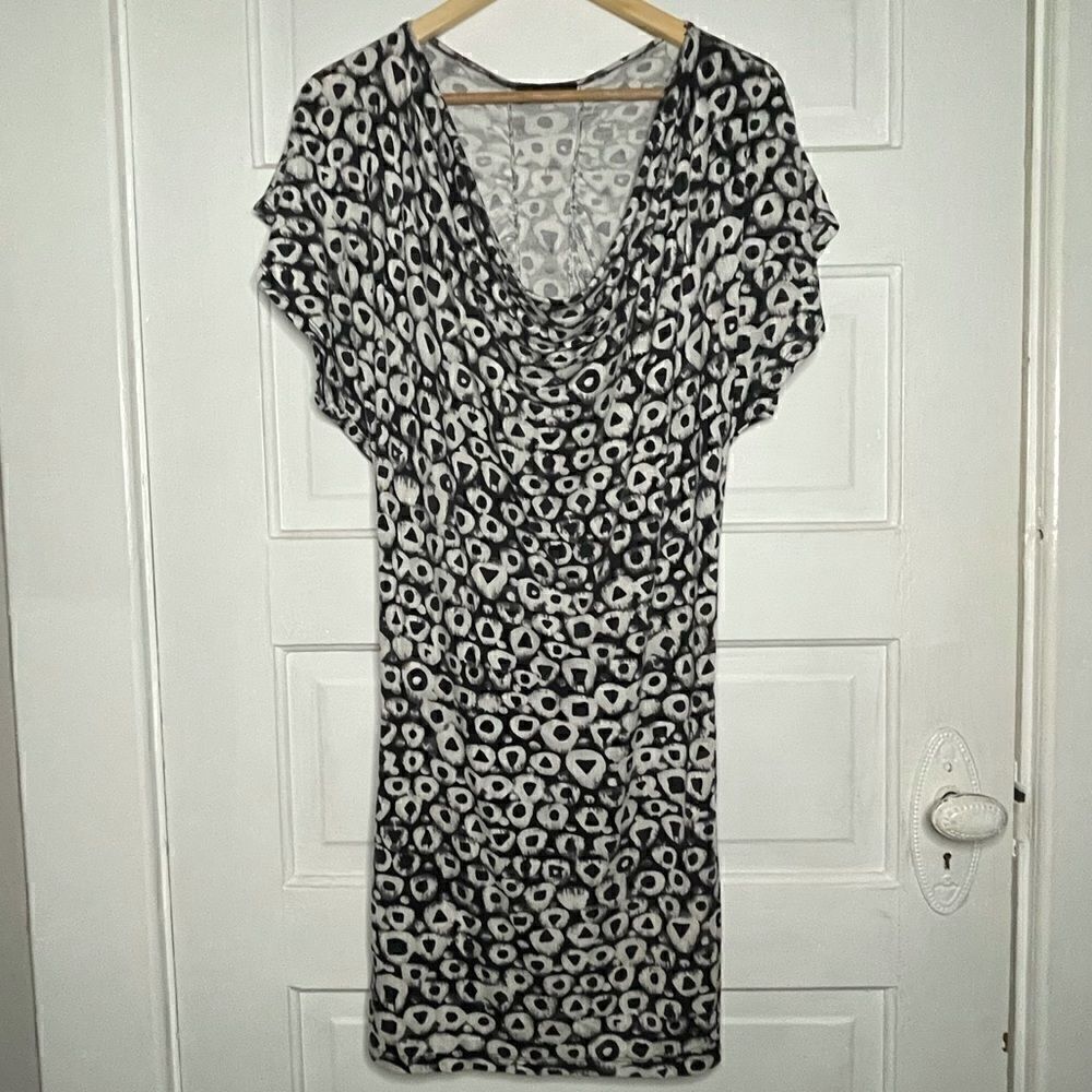 Koan Batwing Summer Tee Dress w/ Plunge Neck